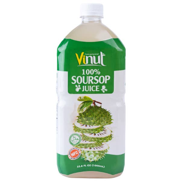 Horizon Top Market - Wholesale Fruit Juice - Viunt 100% Soursop Juice-33.8 Fl Oz-No added Sugar or Water