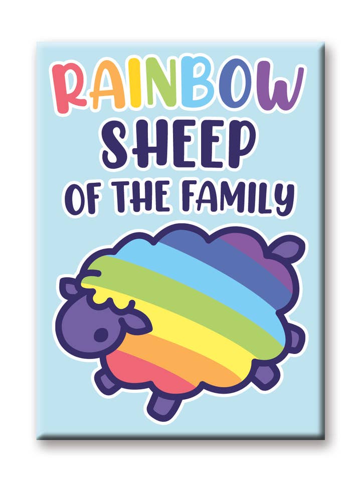Pride - Rainbow Sheep Flat Magnet (2.5" x 3.5") for wholesale by Great Stuff Novelties (GSN) by NMR Brands
