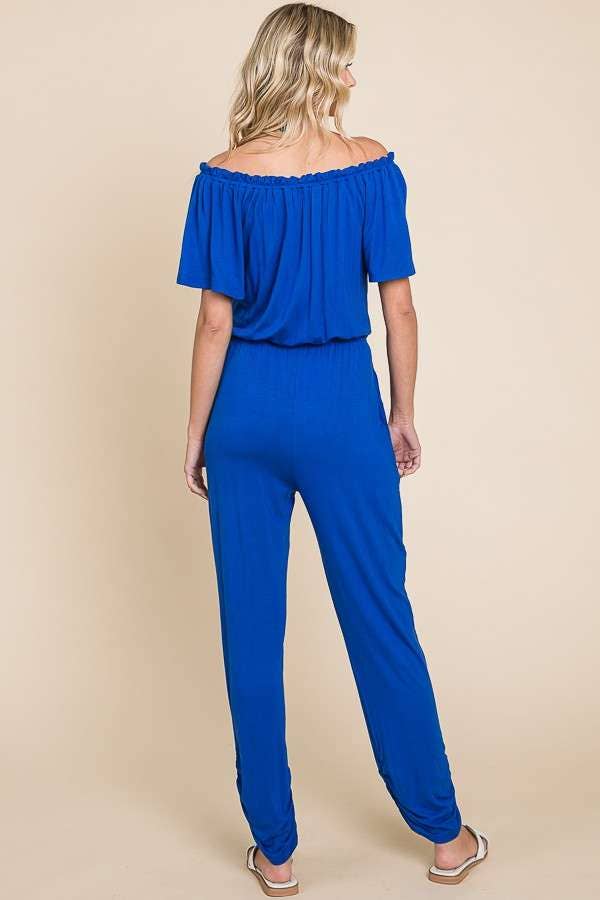 Culture Code - Wholesale Jumpsuit - Women's - CAR1489 - OFF SHOULDER PEASANT JUMPSUIT19