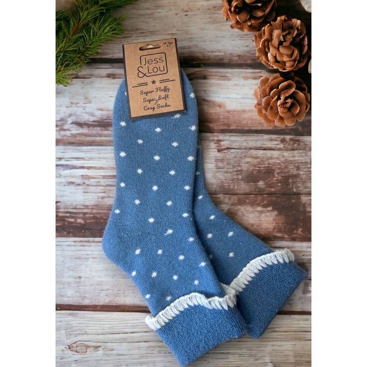 Super Gezellige Dotty Cuff Sokken voor wholesale door Jess & Lou