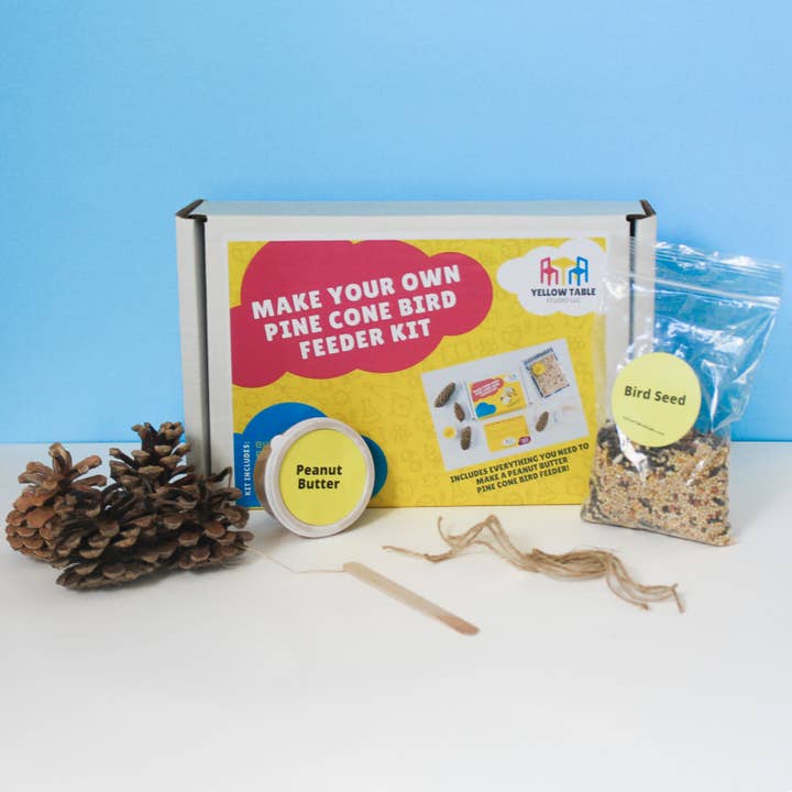 Yellow Table Studio LLC – wholesale DIY craft kit – Child – DIY Pine Cone Peanut Butter Bird Feeder