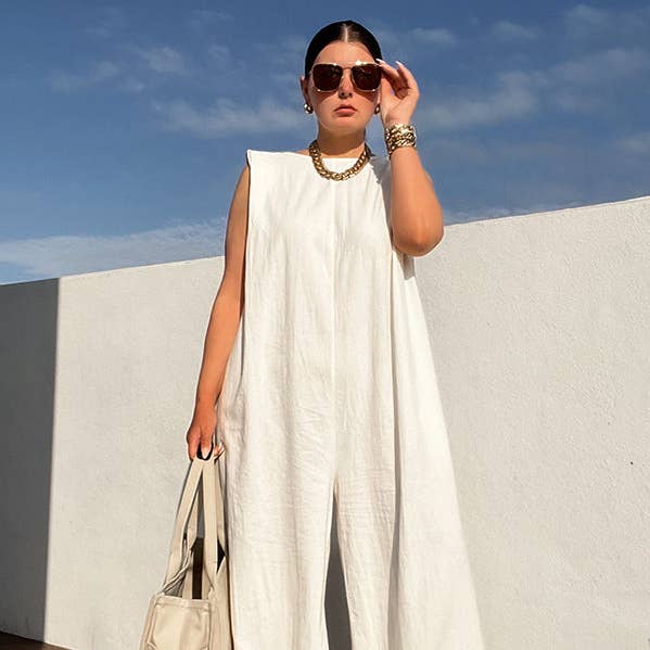 Solid Color Sleeveless Wide Leg Jumpsuits and other Purchase wholesale shoulder pads. Free returns & net 60 terms on Faire trending on Faire.