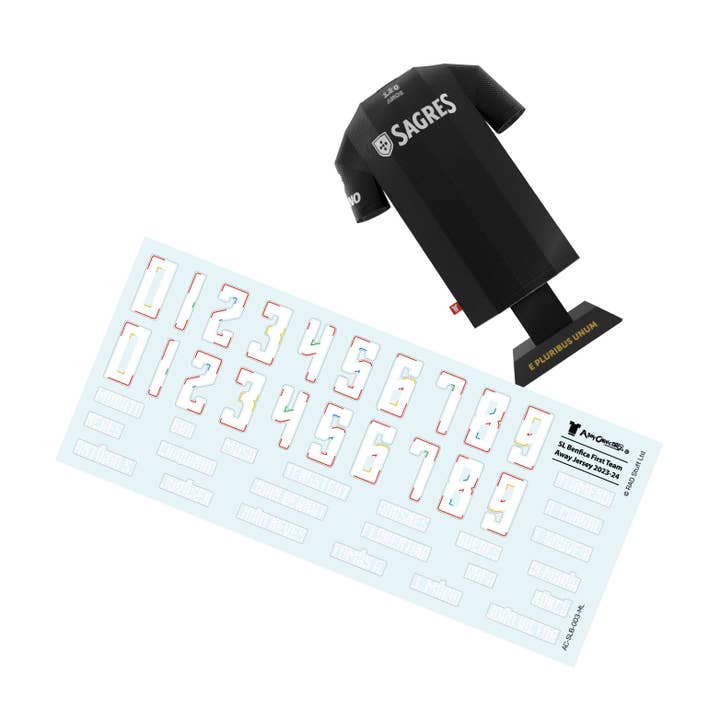 Alloy Collectors – wholesale Decorative tabletop object – S.L. Benfica 23/24 Metal Away Jersey4