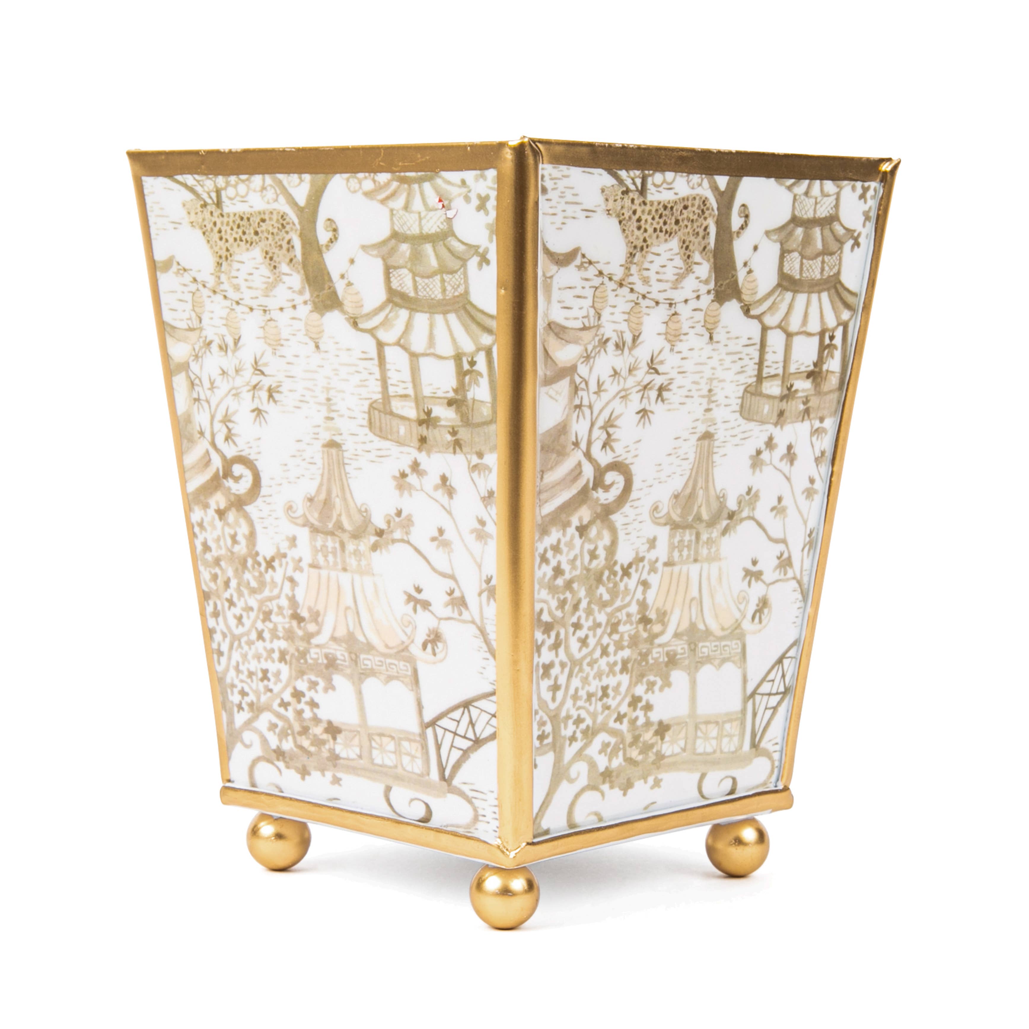 Jaye's Studio - Wholesale Plant Pot - Garden Party Enameled Square Cachepot Planter16