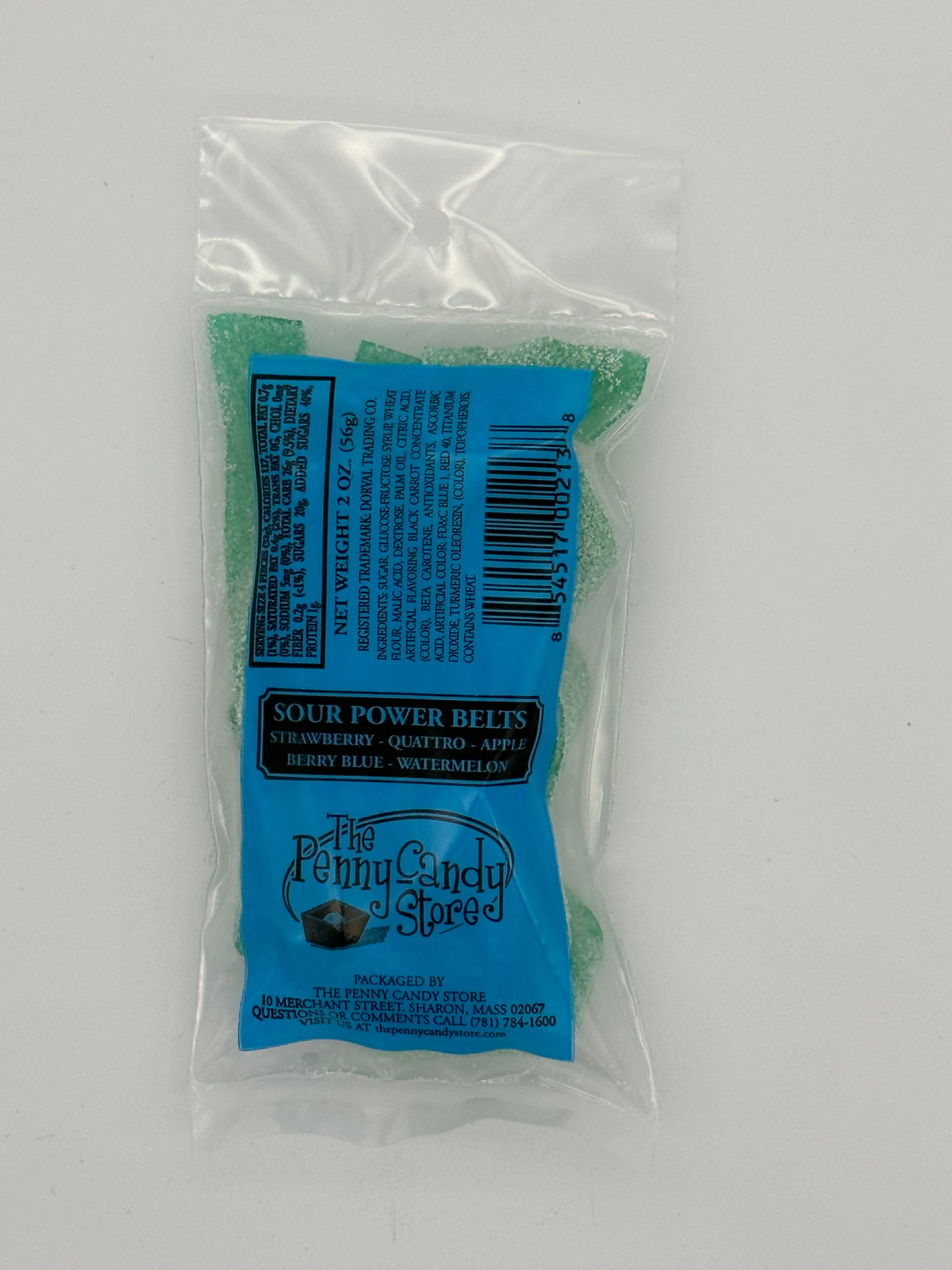 The Penny Candy Store - Vente Bonbons gélifiés - Ceintures Aigre Pomme Verte1