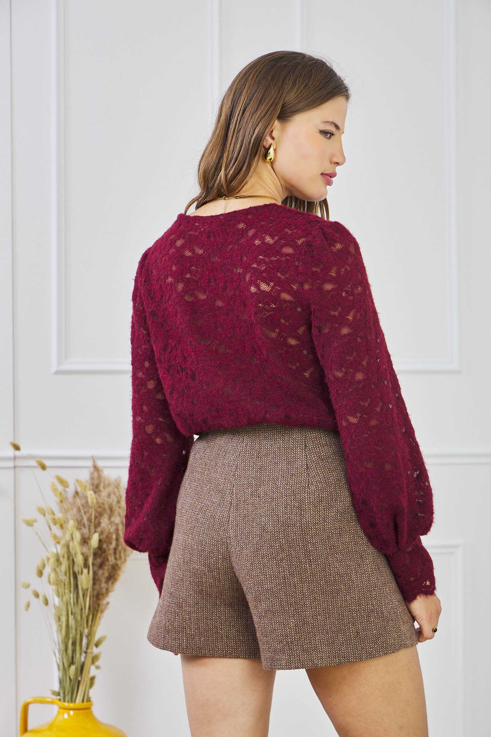 LULUMARY - Vendita all'ingrosso Camicia button down - Donna - Blusa in pizzo CH319A18