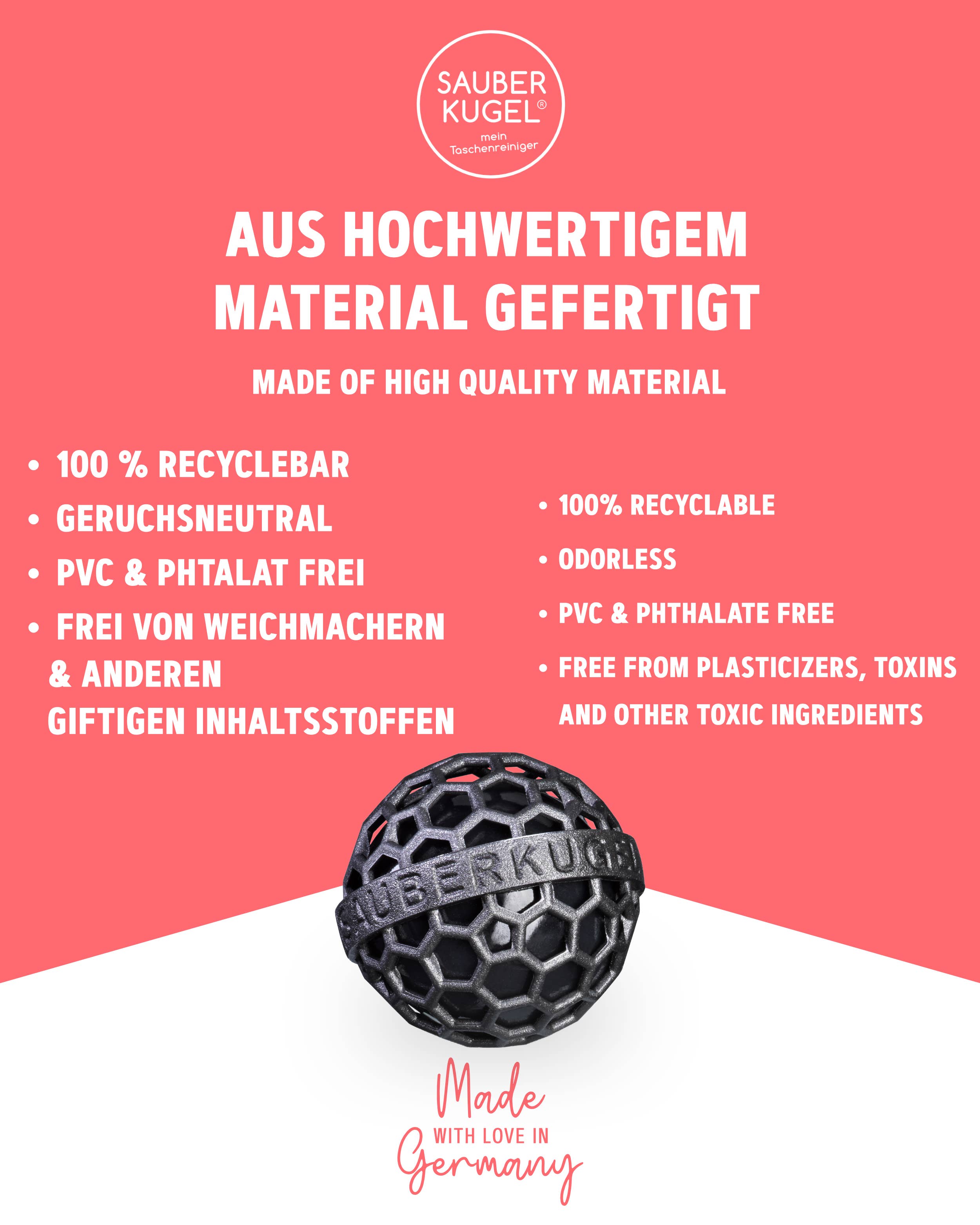 Sauberkugel - No Crumbs GmbH - Wholesale Cleaning Sponge - CLEAN BALL - MY BAG CLEANER - BLACK PEARL4