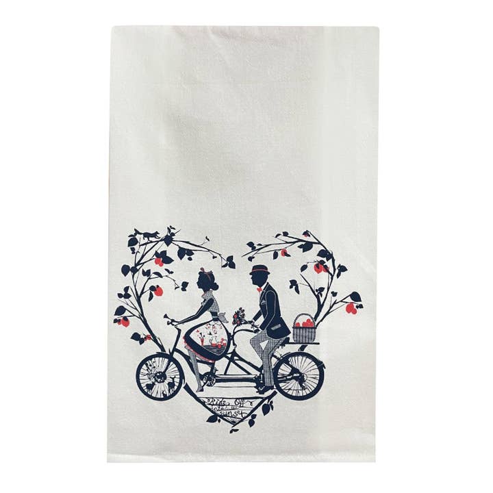 Blue Platypus - Wholesale Tea Towel - Bicycle Built for Two Tea Towel Pair4