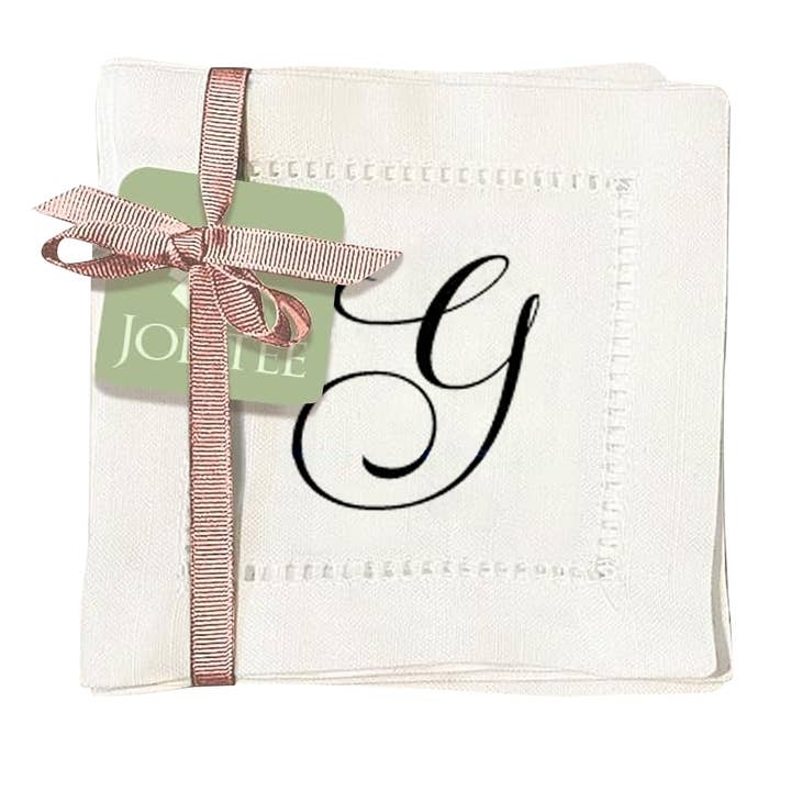 Jolitee - Wholesale Dinner & Cloth Napkin - Hemstitch Napkins - Monogram Script13