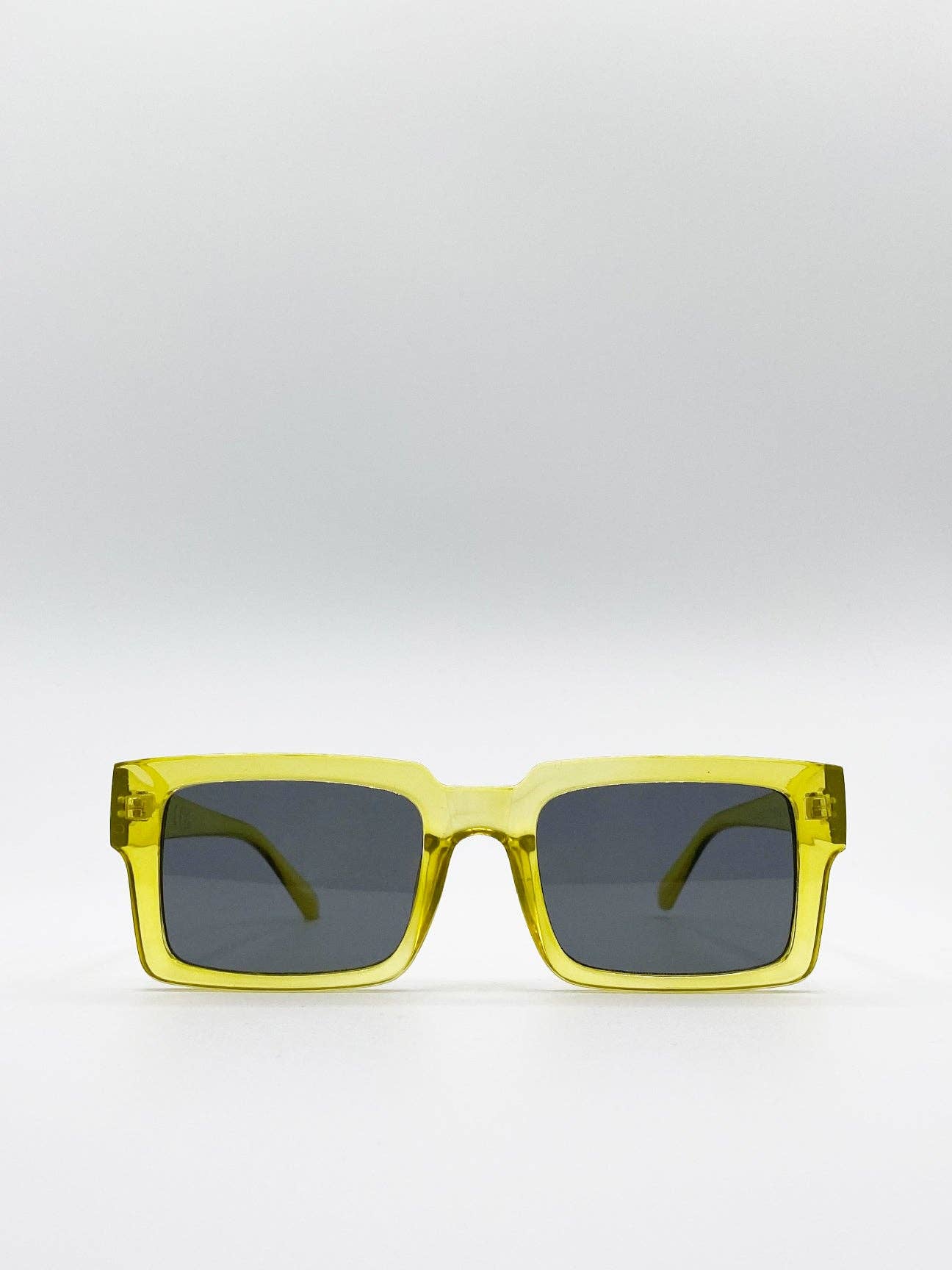 AFA COLLECTIVE – wholesale Sunglasses – Women's – Square Crystal Yellow Frame Sunglasses
