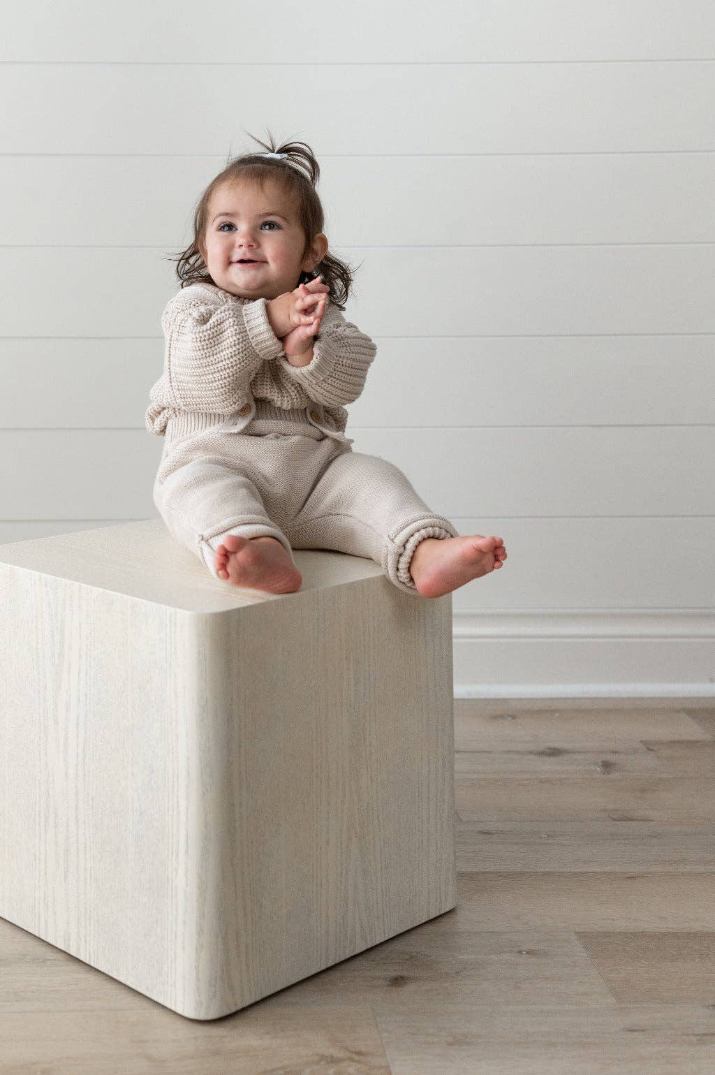 Yooushi - Vente Salopette – bébé - Pantalon à bretelles tricoté motif champignon10