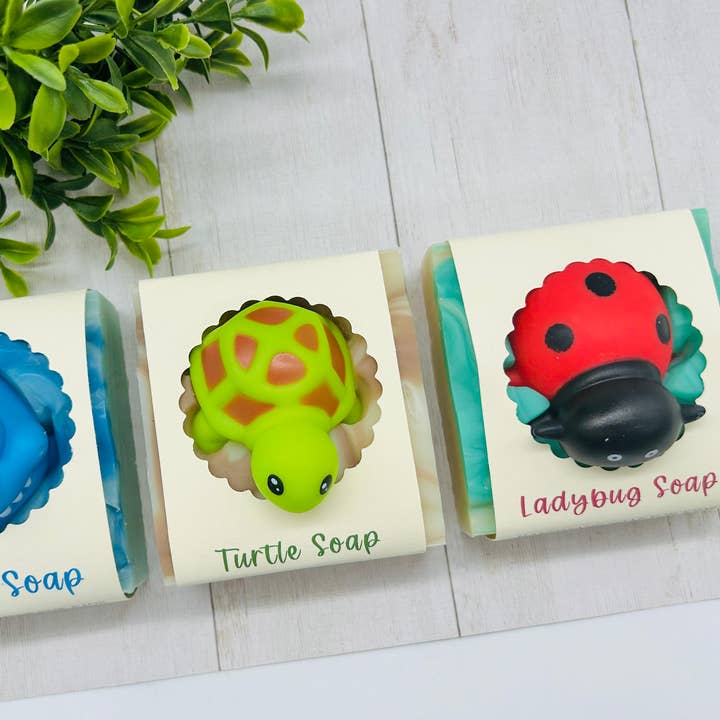 SARATOGA NATURAL BODY CARE LLC - Wholesale Bar Soap - Shark Handmade Soap Bar for Kids VEGAN COLD PROCESS