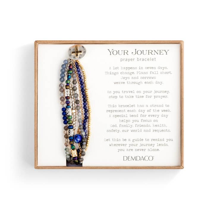 DEMDACO - Wholesale Beaded Bracelet - Beaded Prayer Bracelet - Indigo