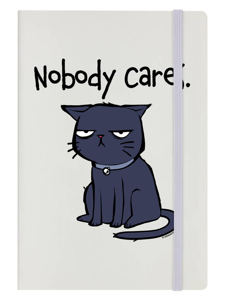Nobody Cares Cream A5 Hard Cover Notebook for wholesale by Grindstore