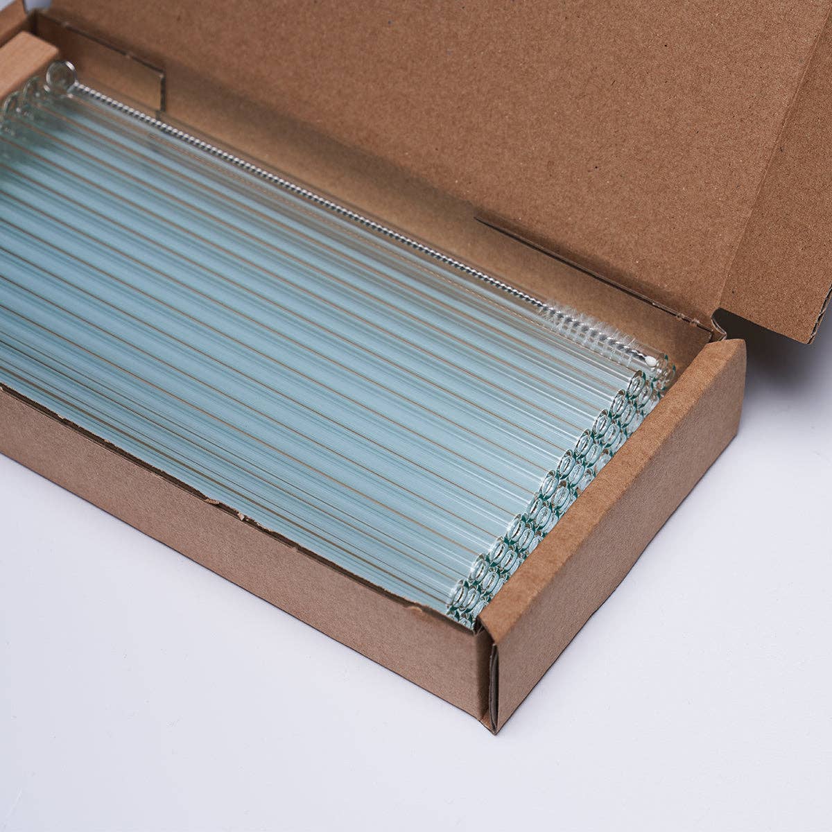 50 clear glass drinking straws “extra smoothie” (23 cm/diameter 10 mm) for wholesale on Faire2