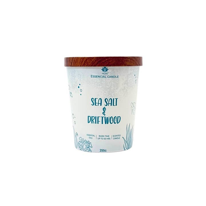 SferaNatura by INCI SRL - Wholesale Jar/Filled Candle - ARÔME Candle Sea Salt & Driftwood 255 g In Glass1