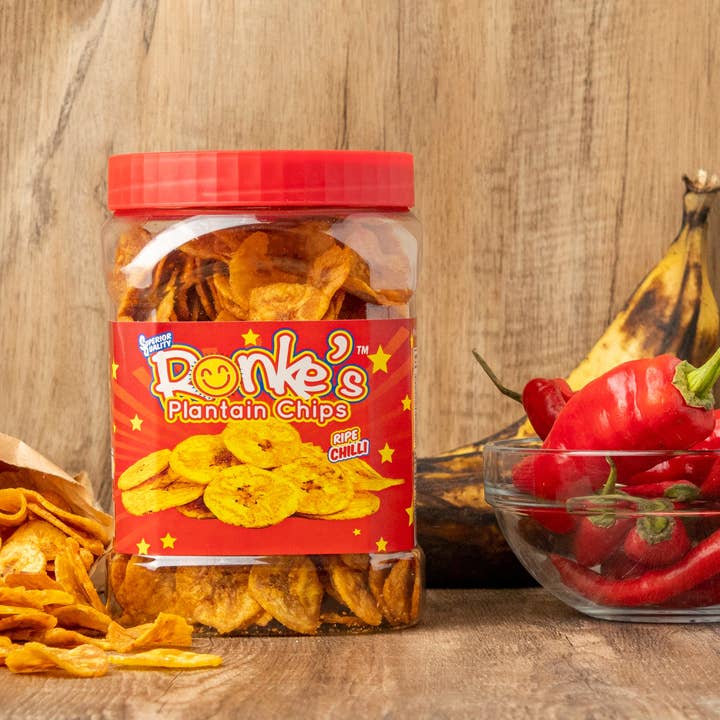 Ripe Sweet Yellow Plantain Chips (Chilli) for wholesale by RONKE'S PLANTAIN CHIPS