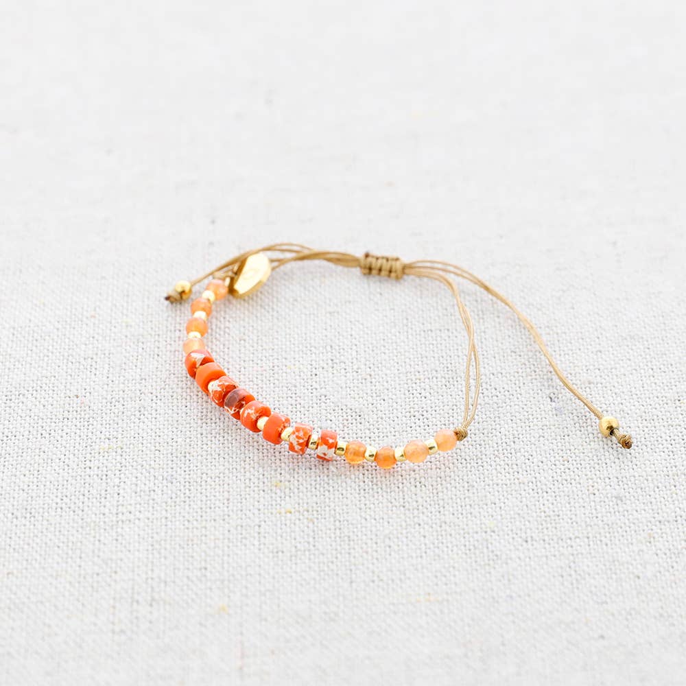 Sonata - Wholesale Beaded bracelet - Macrame Steel Bracelet with Miyuki Beads Cylindrical Stones