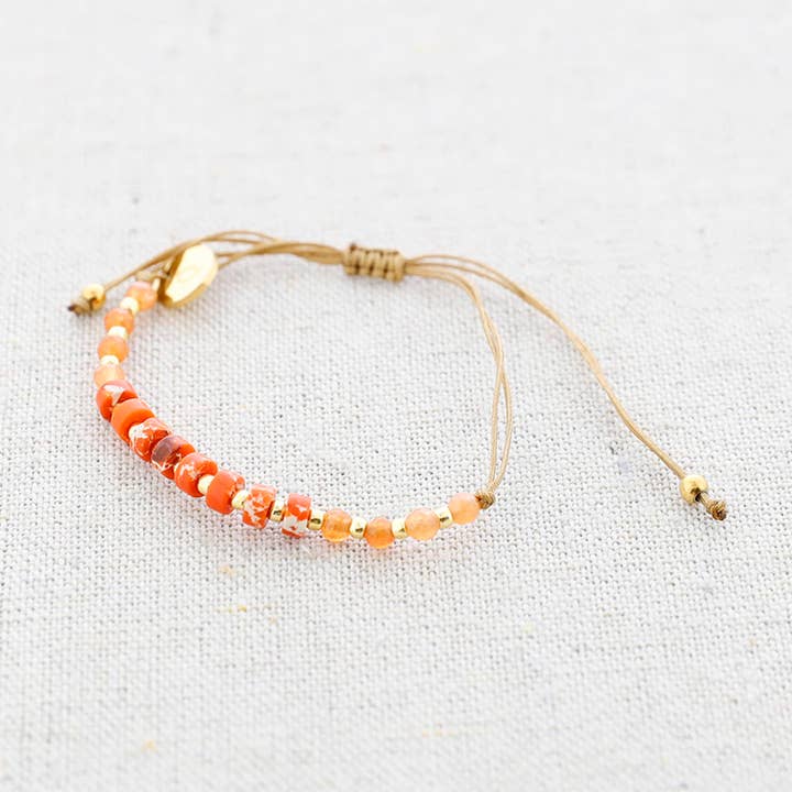 Sonata - Wholesale Beaded bracelet - Macrame Steel Bracelet with Miyuki Beads Cylindrical Stones0