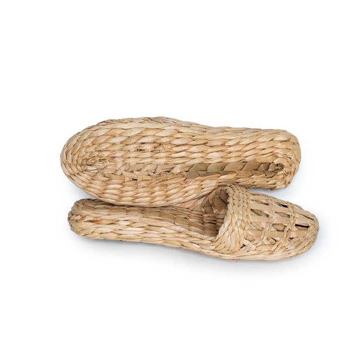 EcoFreax - Vendita all'ingrosso Pantofole - Donna - Pantofole da donna in paglia naturale intrecciata a mano