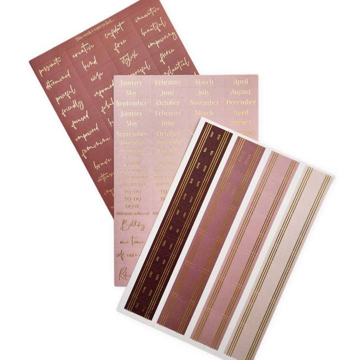 Planlæggerklistermærker og faner - Mocha for engroshandel hos LH Agenda & Co.