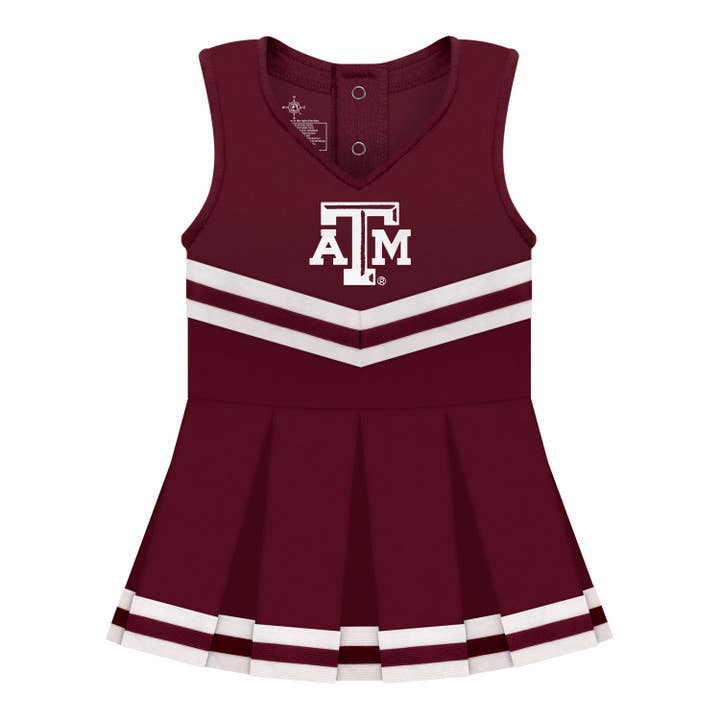 Texas A&M Aggies Infant Cheer Dress Bodysuit for wholesale by Creative Knitwear