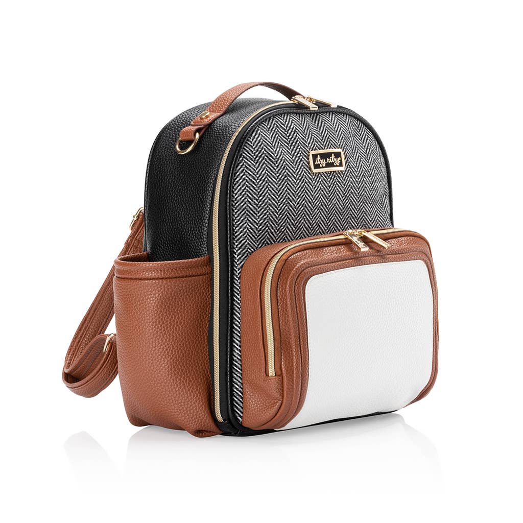 Itzy Ritzy - Wholesale Diaper Bag - Baby - Coffee & Cream Itzy Mini Plus™ Diaper Bag Backpack1