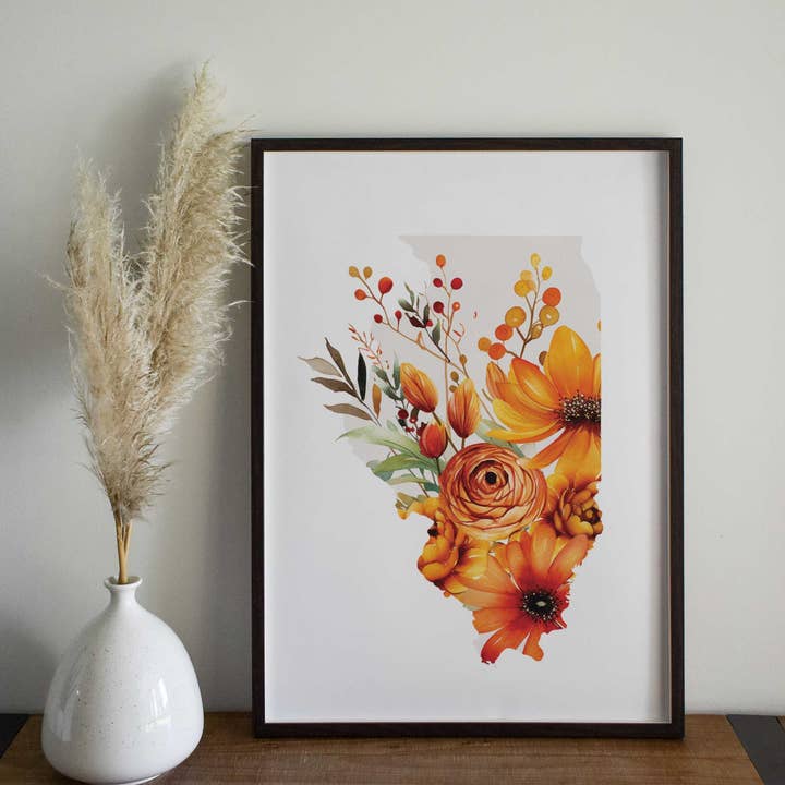 Illinois efterår kunsttryk | Fire Årstider Serien for engroshandel hos Paperfinch Design