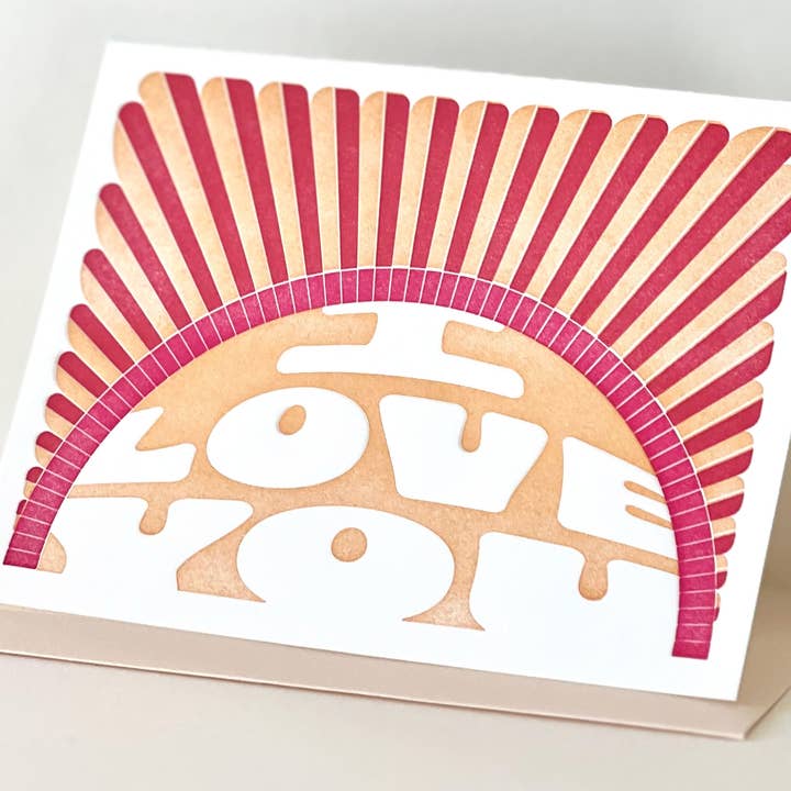 I Love You Sunburst for wholesale by Ice Pond Press