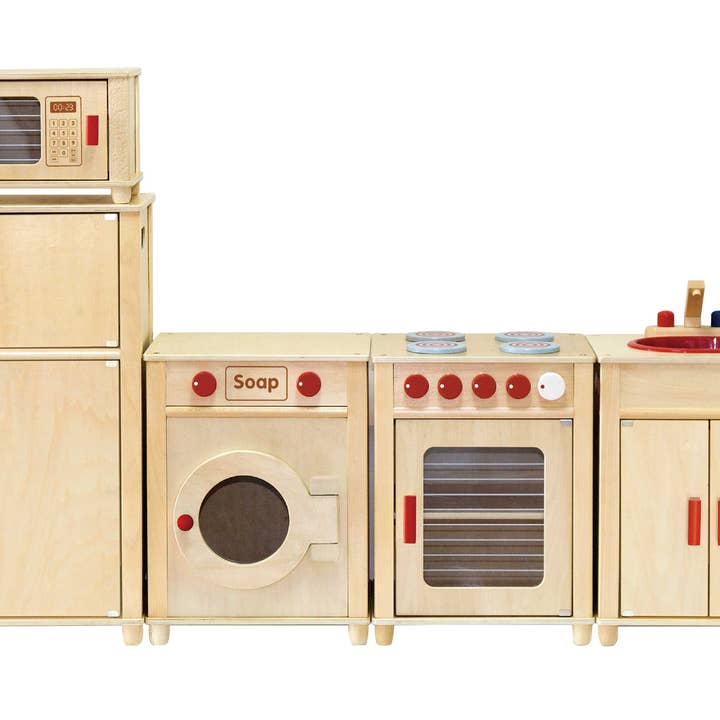 Trade Toys Limited – Großhandel Holzspielzeug – Kinder – Viga Küche aus Naturholz, 5-teilig