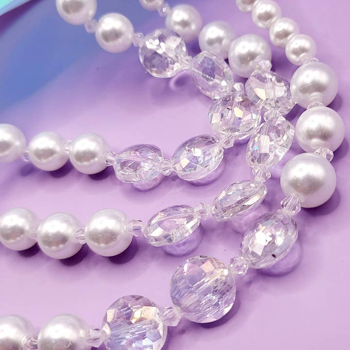 Arya Jewellery Wholesale – wholesale Jewellery set – Crystal Pearl Multi Layer Necklace & Earrings1