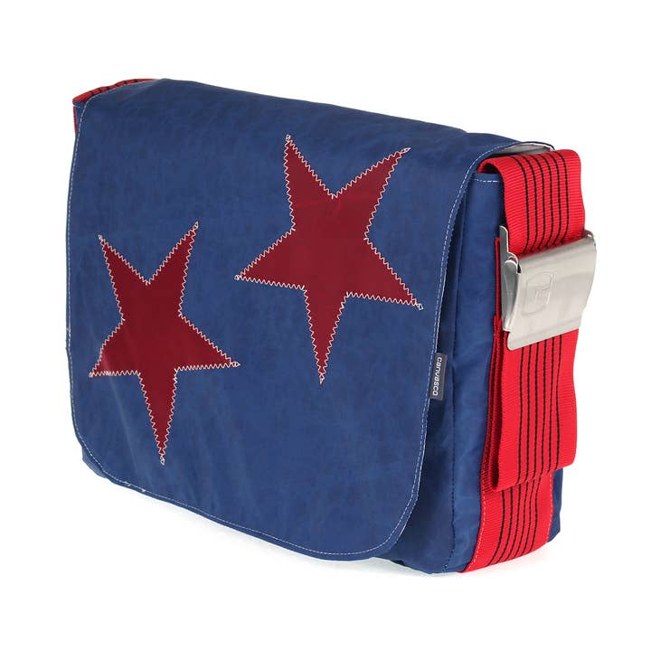 SAC L, Collection Canvas, bleu, rouge pour la vente par Canvasco GmbH