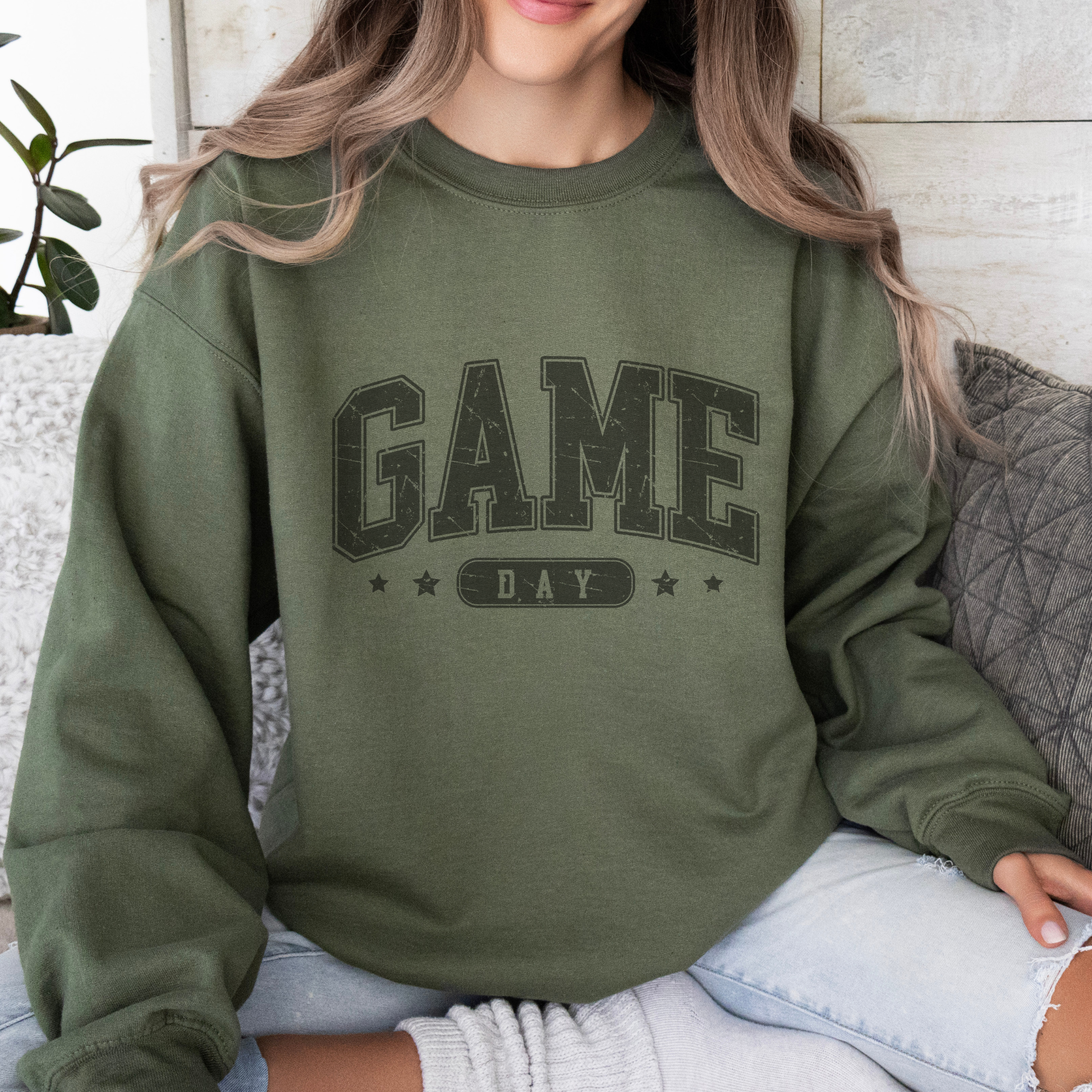 Trendznmore - Modern Graphic Apparel - Wholesale Graphic Sweatshirt - Women's -  Varsity Game Day Football Crewneck Graphic Sweatshirt2