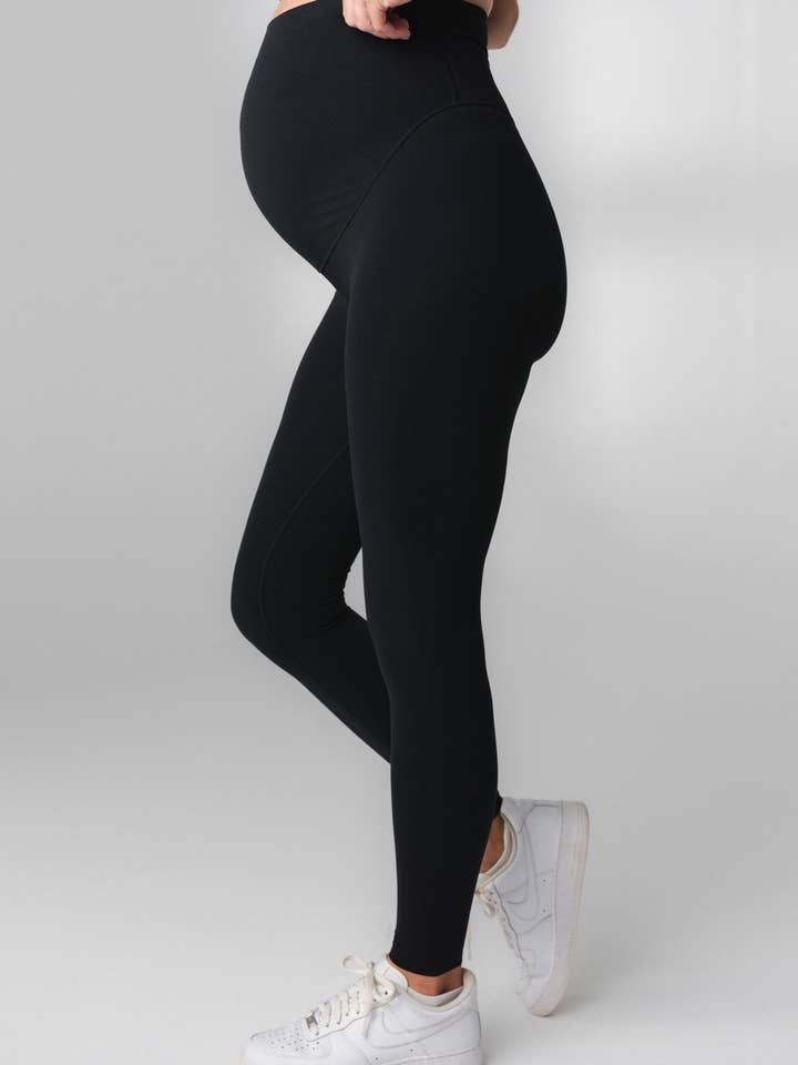 Vitality - Vente Legging de sport/d'intérieur – femme - Pantalon de maternité Cloud II™ - Minuit - Avec couture avant