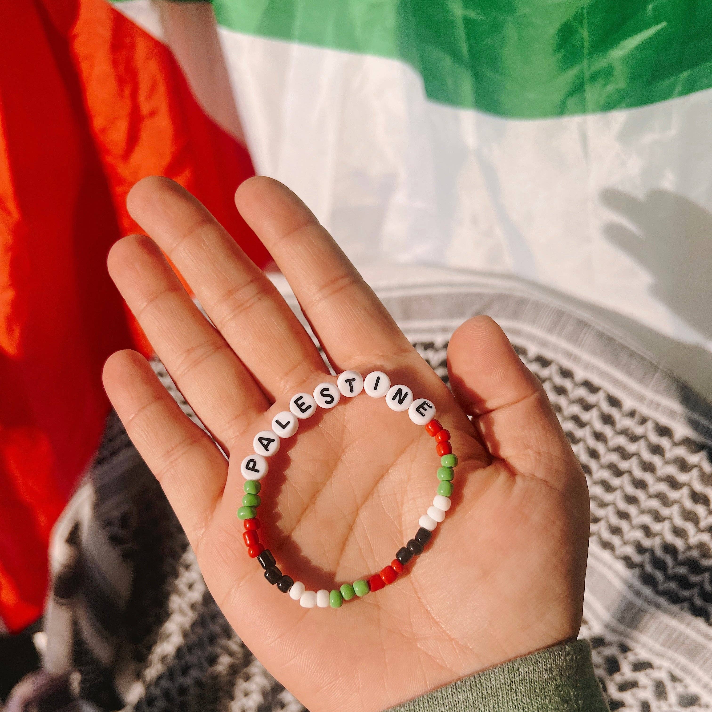 Meryum Designs - Wholesale Beaded Bracelet - Palestine Unity Beaded Bracelet 🇵🇸✊🏼‼️4