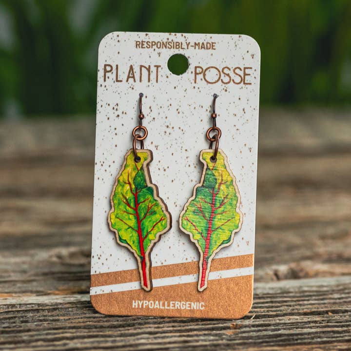 Chard Dangle Earrings for wholesale by Plant Posse