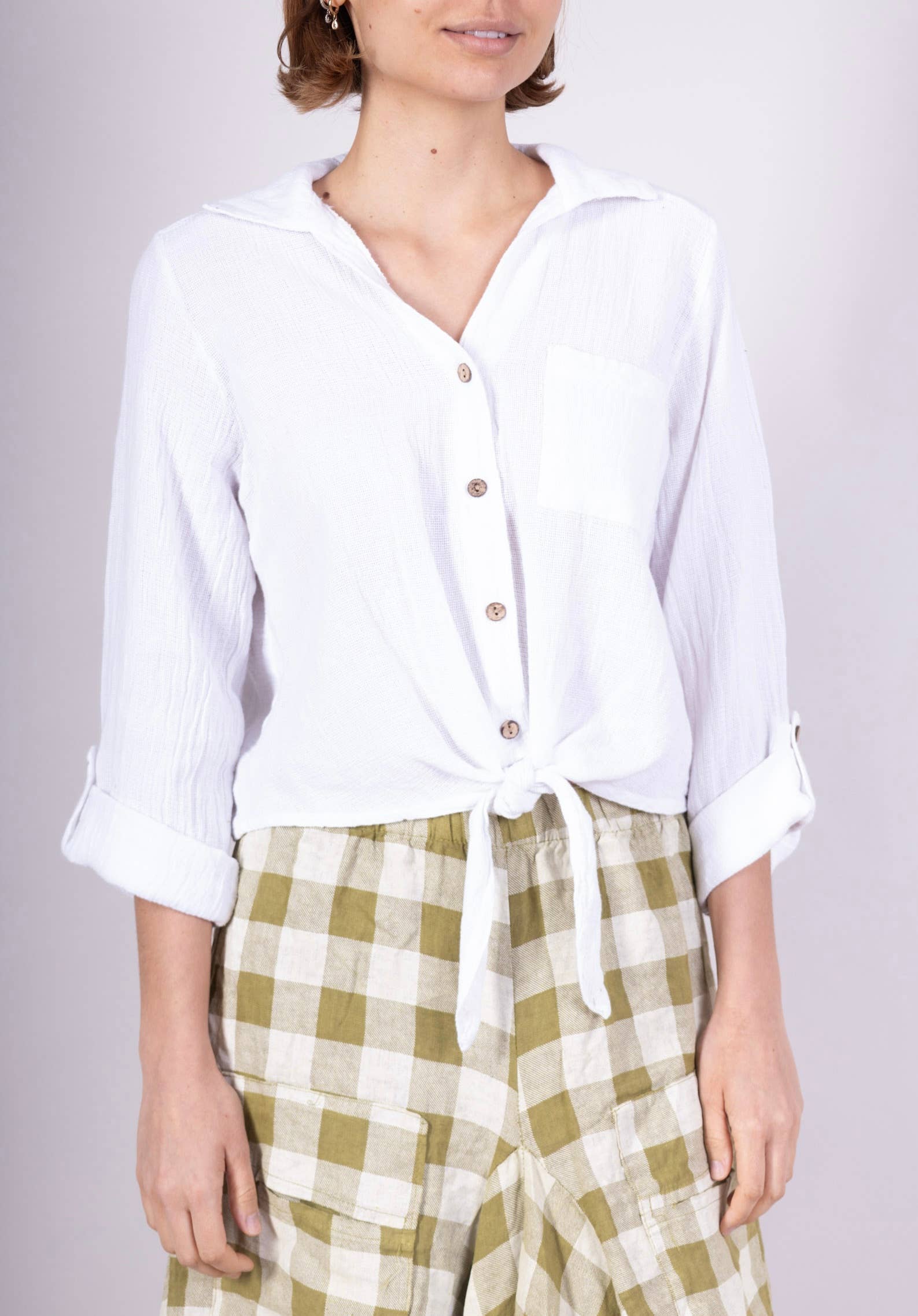 LINEN & COTTON HOUSE – Großhandel Bluse – Damen – Leinenweste 3025 MY VEST44