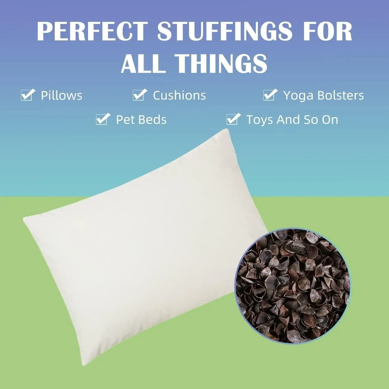 Orimono Elegance – material para artesanato por atacado – Casca Natural de Trigo Sarraceno – Pacote a Granel de 2,3 kg8