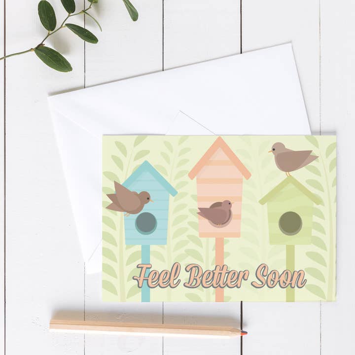Tarjeta Birdhouses Get Well para venta al por mayor de Wright Card Company