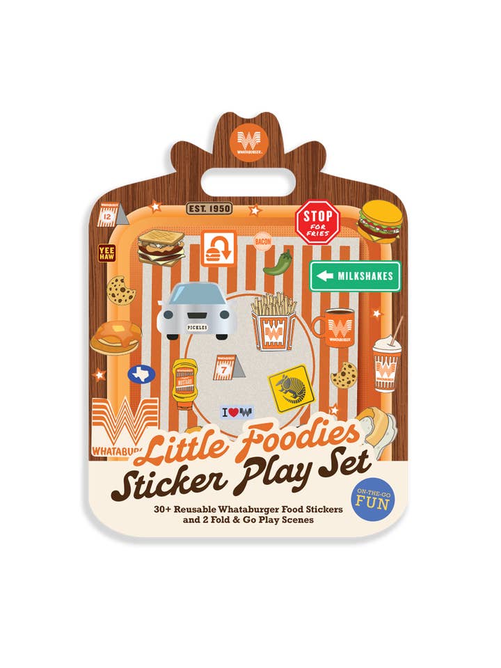 Little Foodies Reusable Sticker Play Set (Whataburger) for wholesale by Blue Star Press