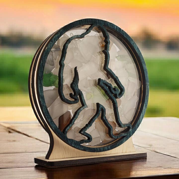 Sasquatch Sea Glass Shadowbox Display, Large for wholesale by Sea Glass Displays