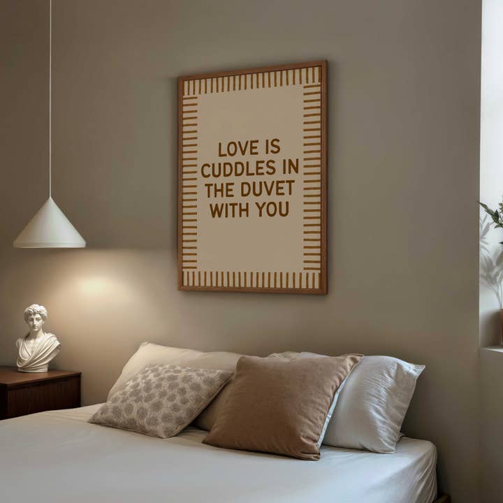 D'LUXE PRINTS - Wholesale Art Print - Love Is Cuddles in the Duvet Print7