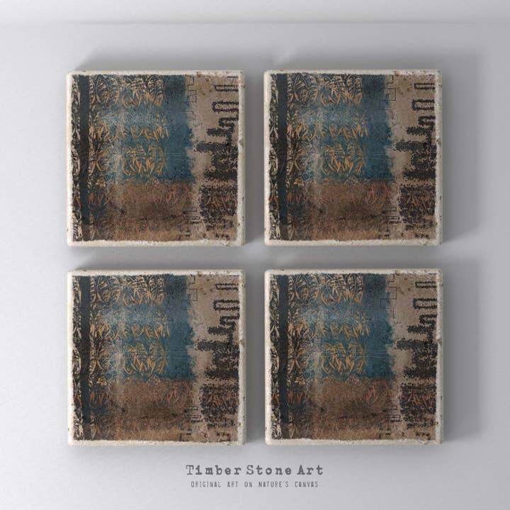 MAIN_ABS87_60 - Set med 4 underlägg av natursten för wholesale av Timber Stone Art