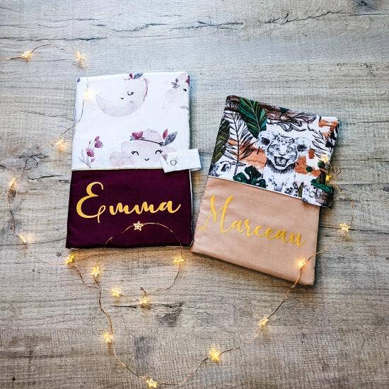 L'atelier des P'tites Loutres - Wholesale Book Cover - Health book cover: Oekotex pattern of your choice