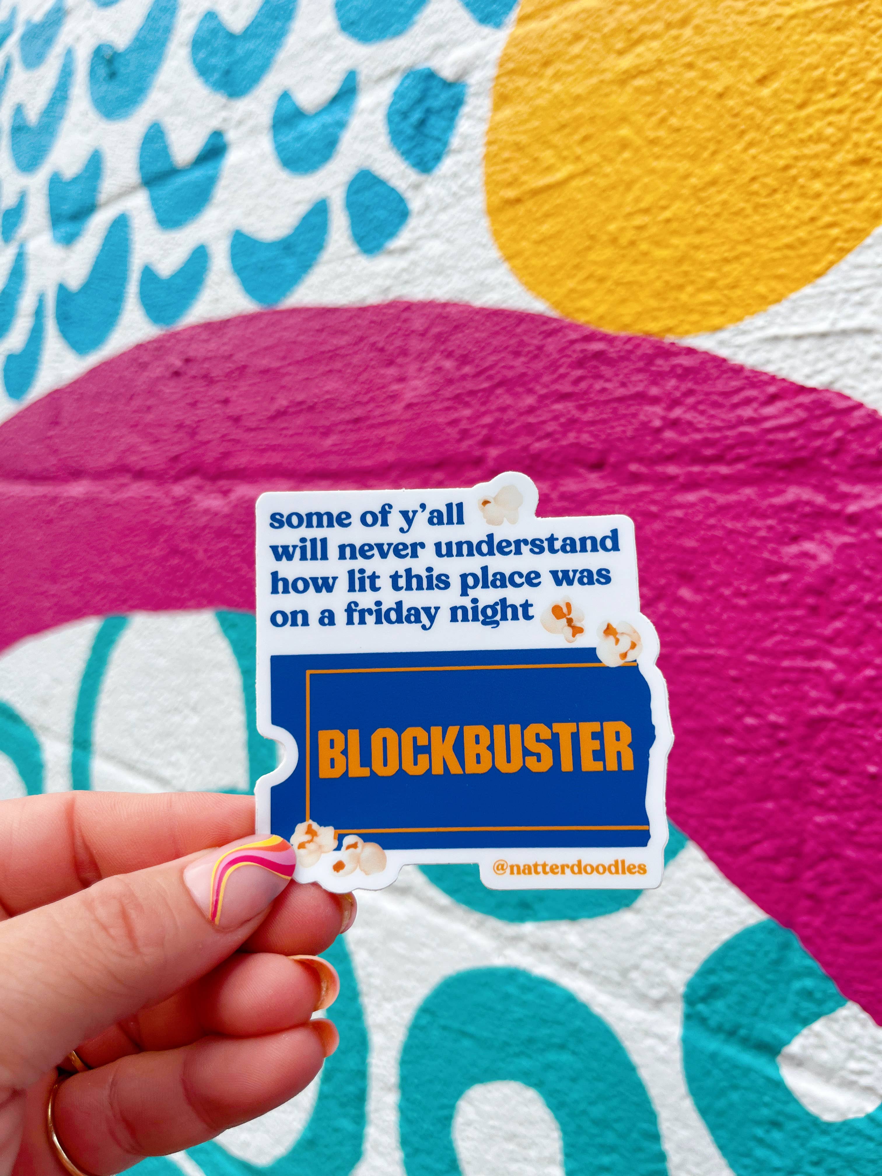 NatterDoodle - Wholesale Sticker - Blockbuster Video on a Friday Night Nostalgia Vinyl Sticker 7