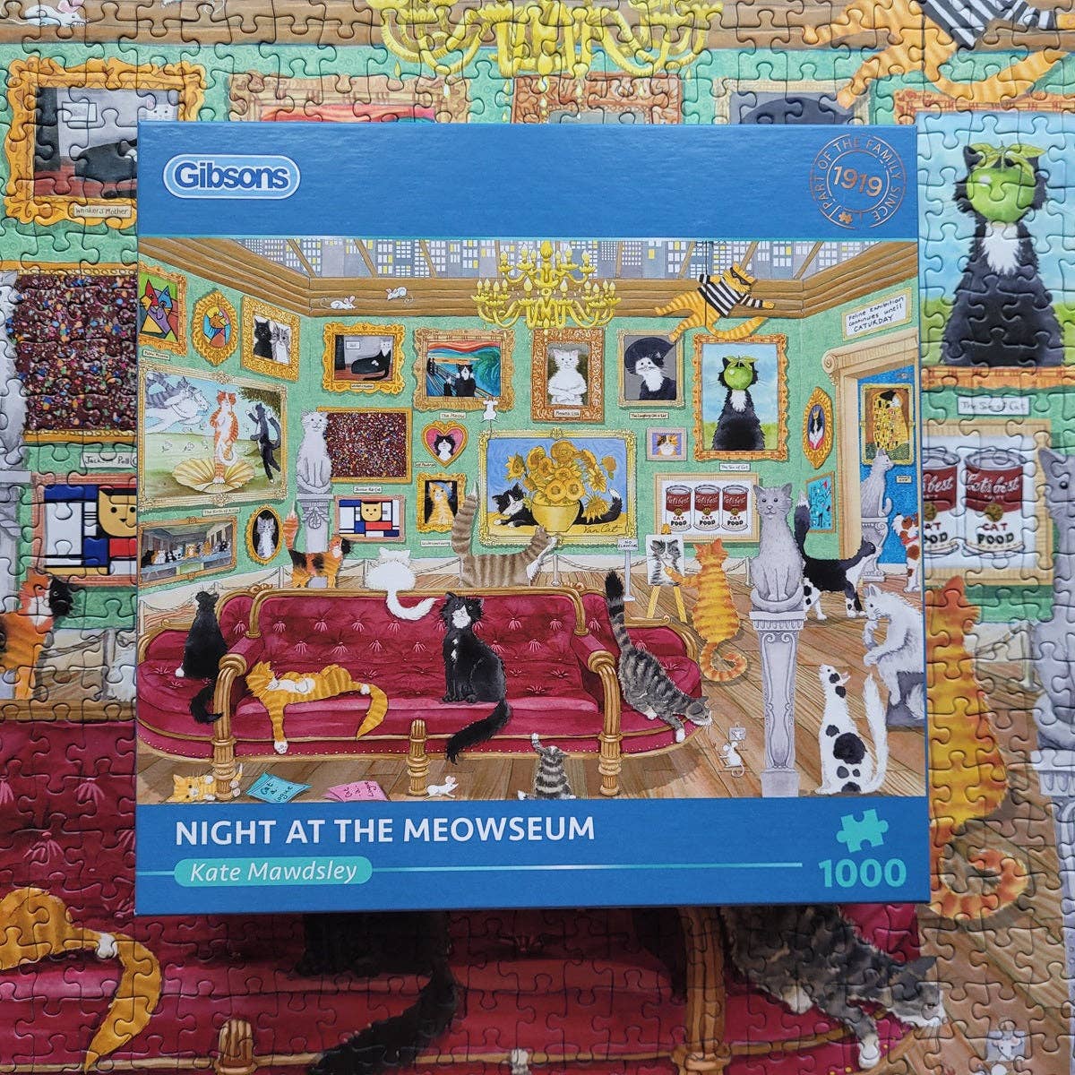 Gibsons Games Inc - Wholesale Puzzle - Adult - Night at the Meowseum 1000 Piece Jigsaw Puzzle2