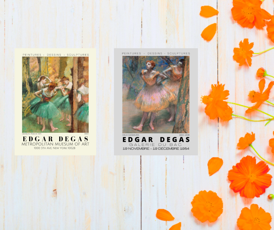 Magnifique Hearts - Wholesale Art Print - Prints of Art by Degas, Beautiful Ballerinas, Ballet, 8x103