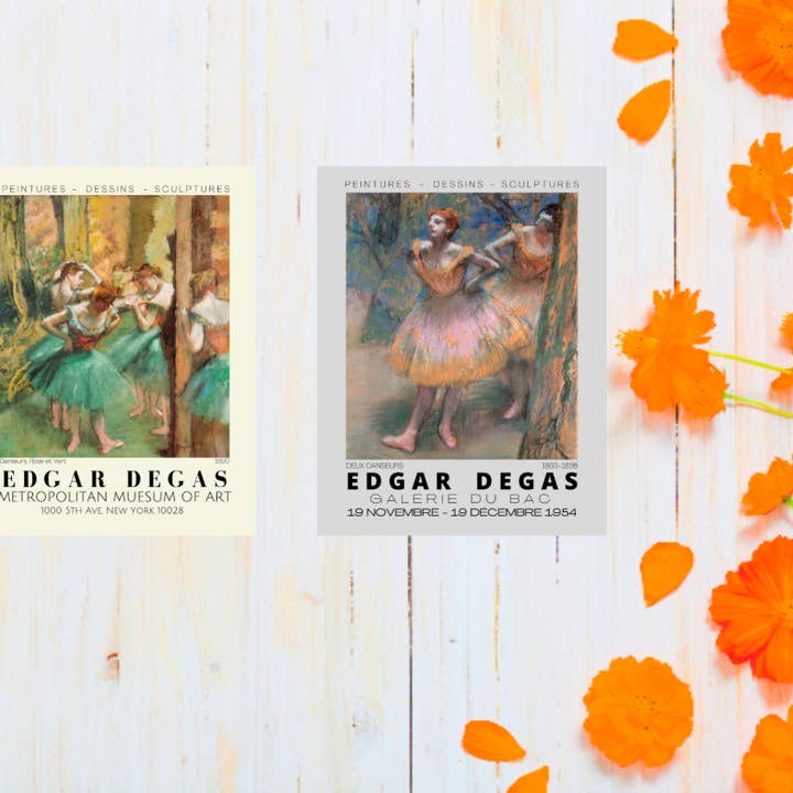 Magnifique Hearts - Wholesale Art Print - Prints of Art by Degas, Beautiful Ballerinas, Ballet, 8x103