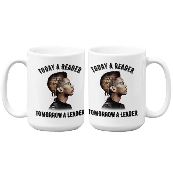Today A Reader Mug15oz | Black Man for wholesale by Educup Yourself