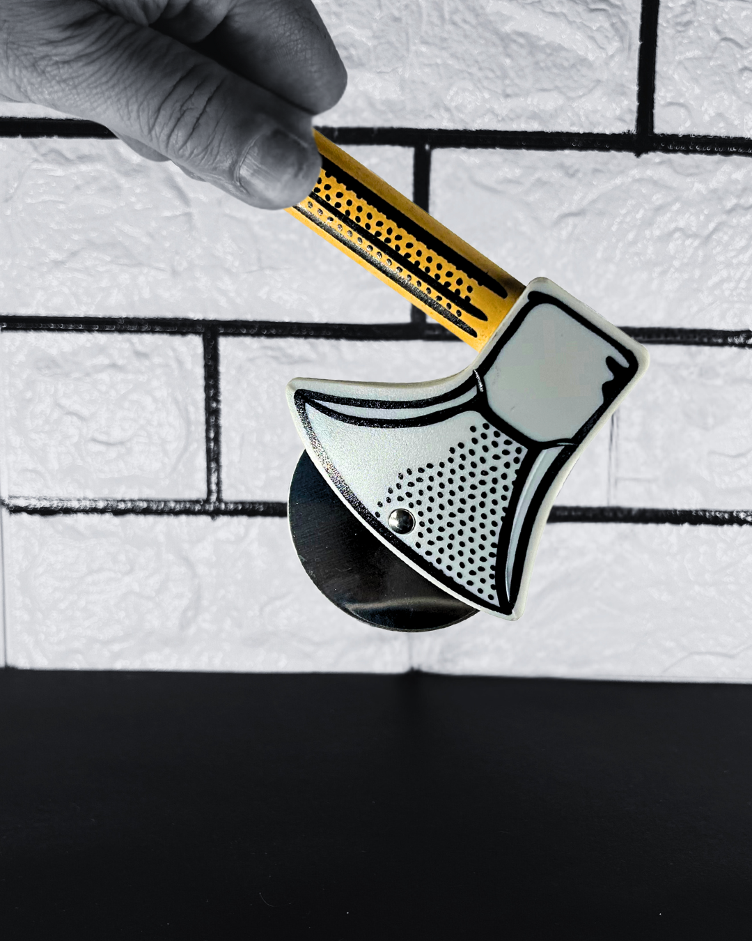 Everyday Objects - Wholesale Pizza Wheel - Slice 'N Dice Pizza Cutter Hatchet - Stainless Steel Blade11